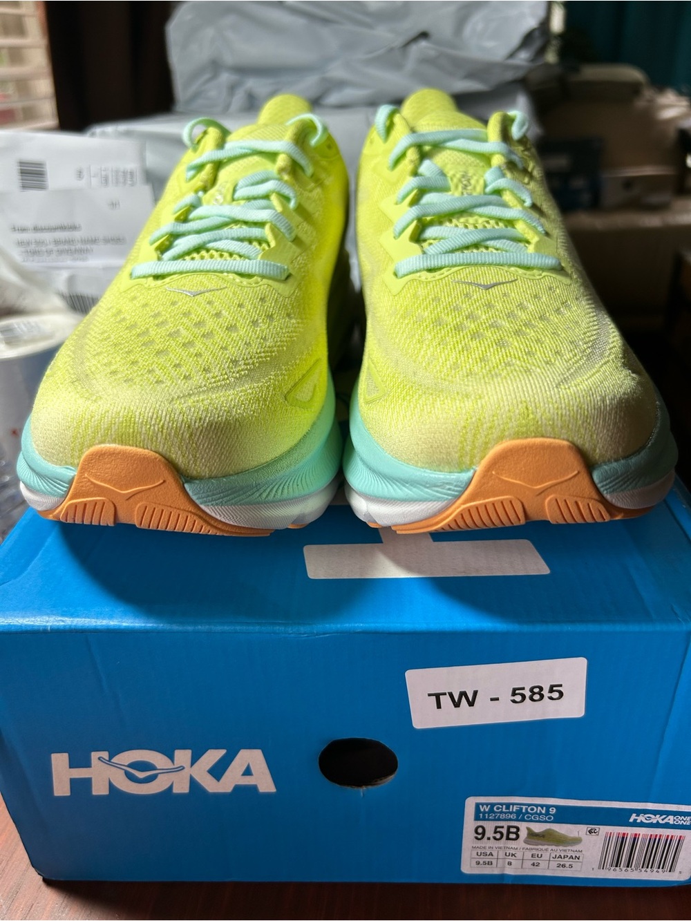 Hoka Women’s Running Shoes - Neon Yellow, Turquoise & Orange